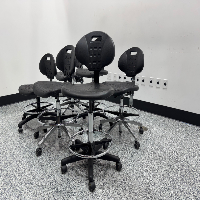Black Lab Drafting Chairs - Quantity 6 image 1
